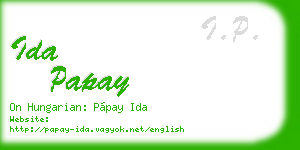 ida papay business card